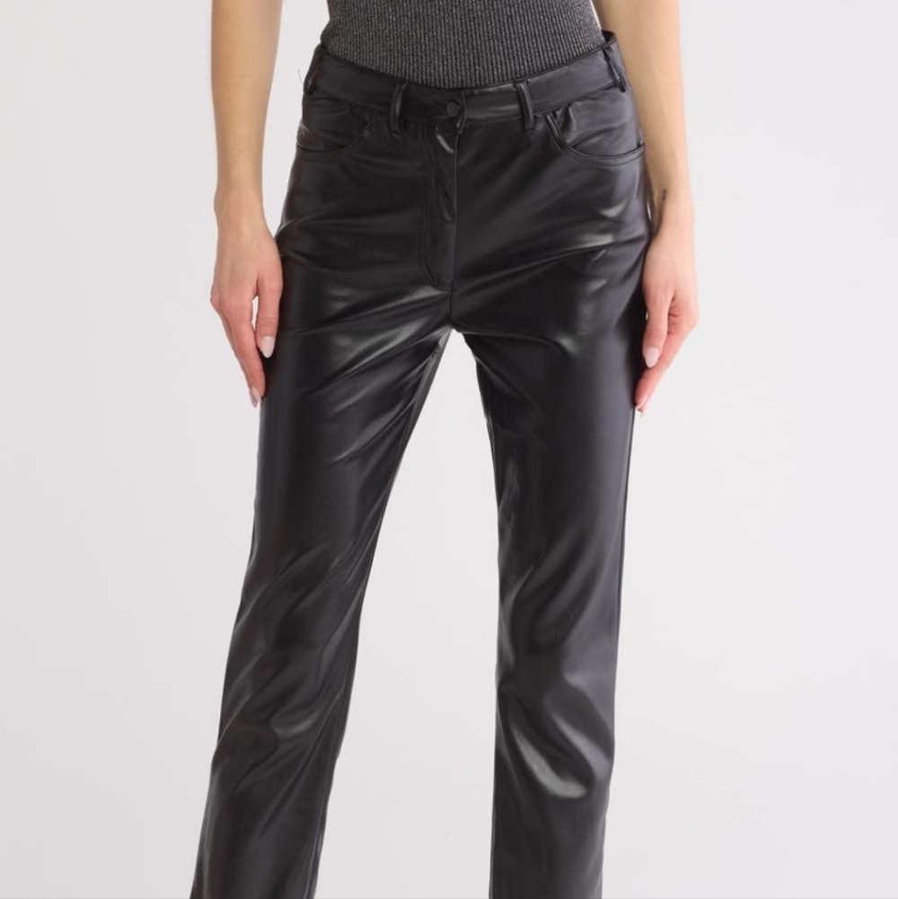 Tart | XS High Waist Black Faux Leather Pants